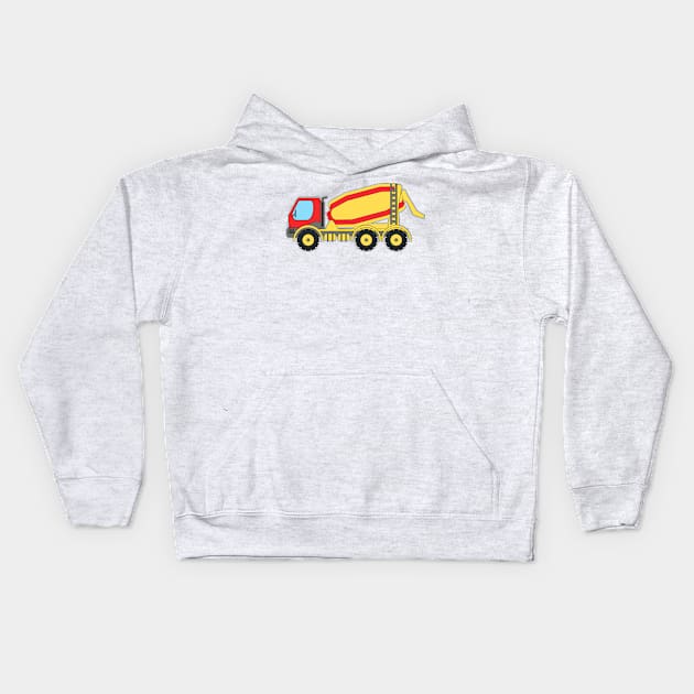 concrete mixer Kids Hoodie by IDesign23